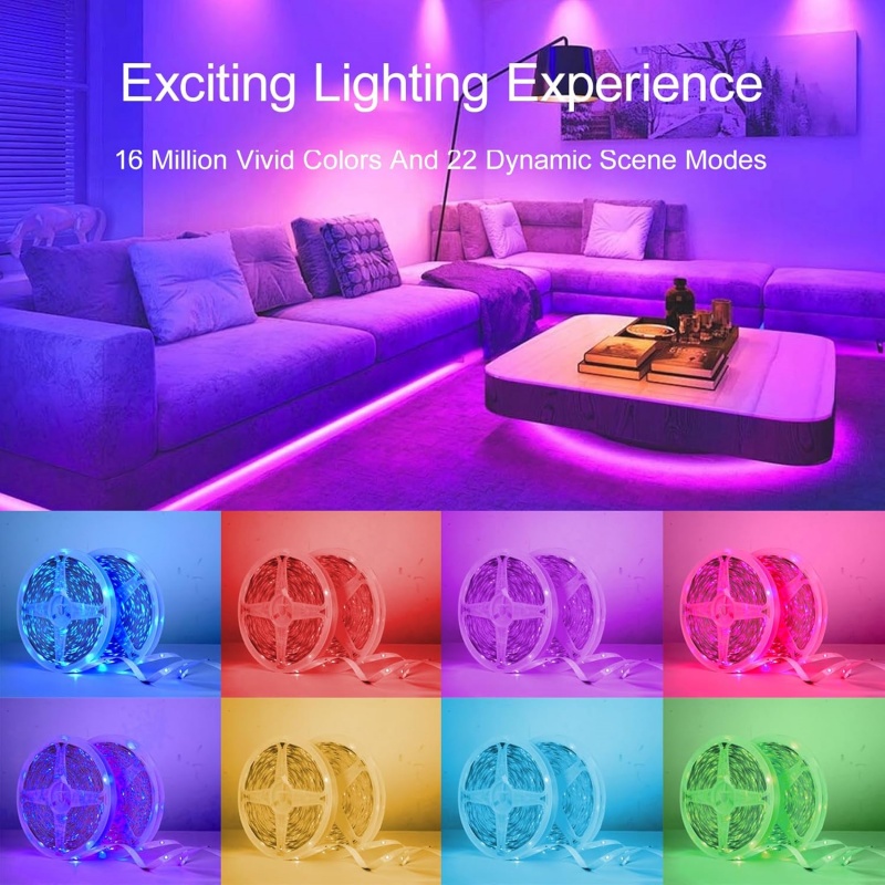 LED Strip Lights Smart RGB Led - Colour Changing Bulb ulasan dan harga