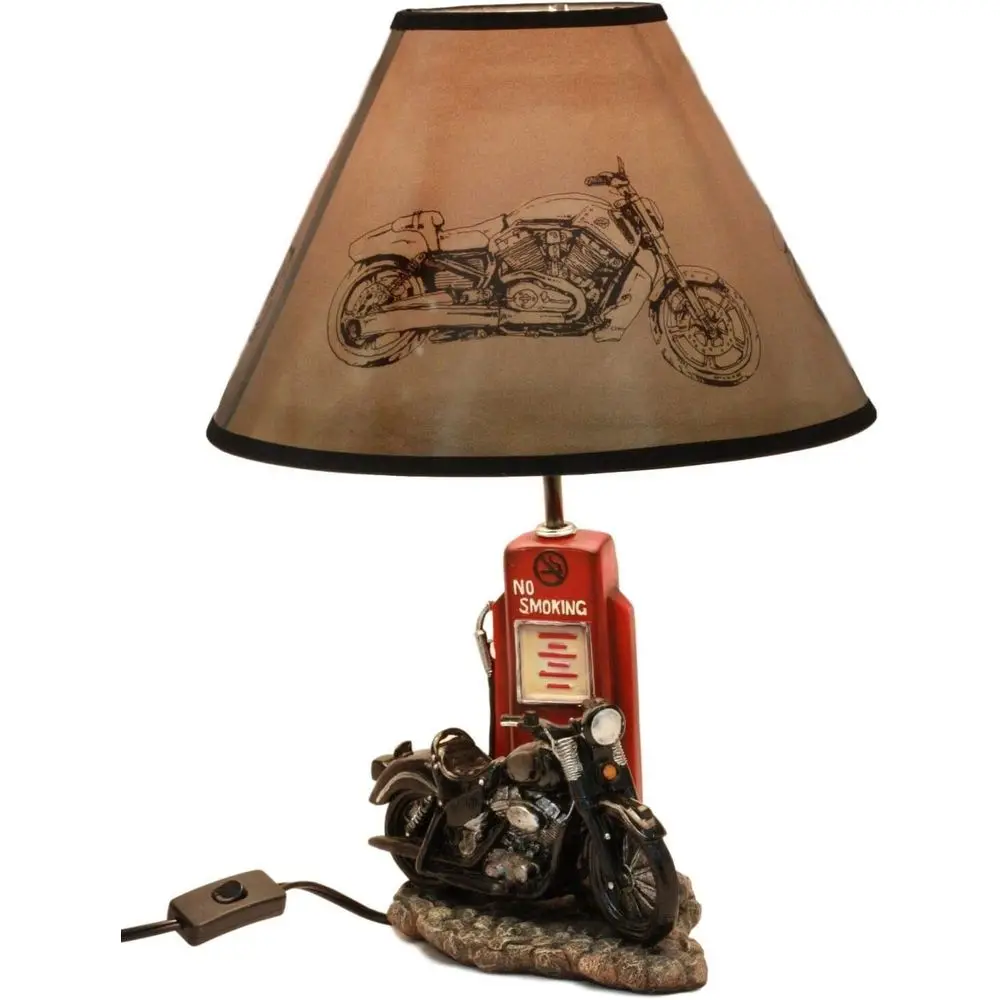 Vintage Retro Black Motorcycle - Lighting Decor Home ulasan dan harga