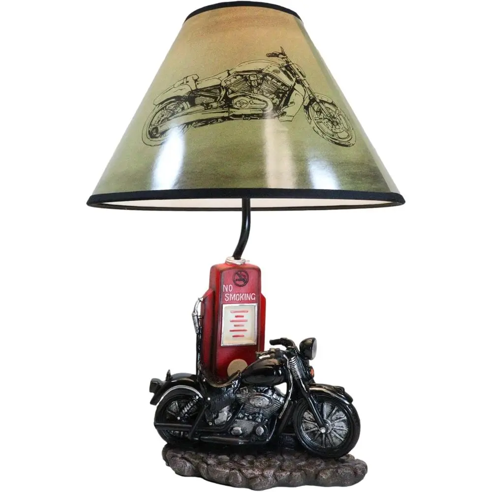 Vintage Retro Black Motorcycle - Lighting Decor Home ulasan dan harga