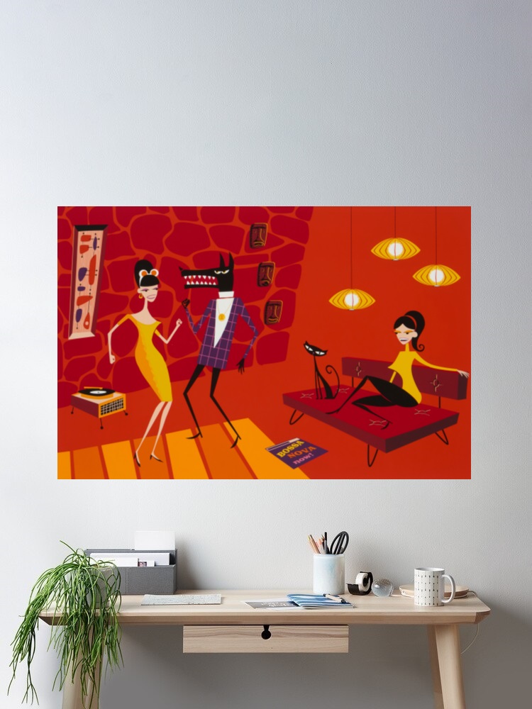 Josh Agle Bossa Nova Now Photo - Nova Decor & Lighting Vase ulasan dan harga