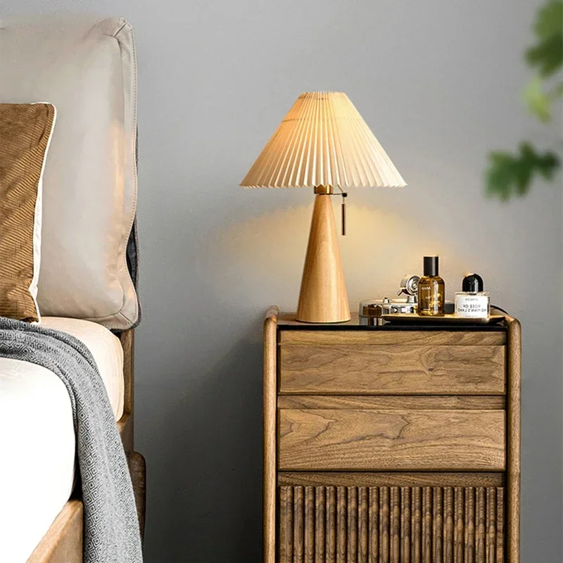 Retro Pleated Table Lamp Nordi - Lighting Decor Home ulasan dan harga