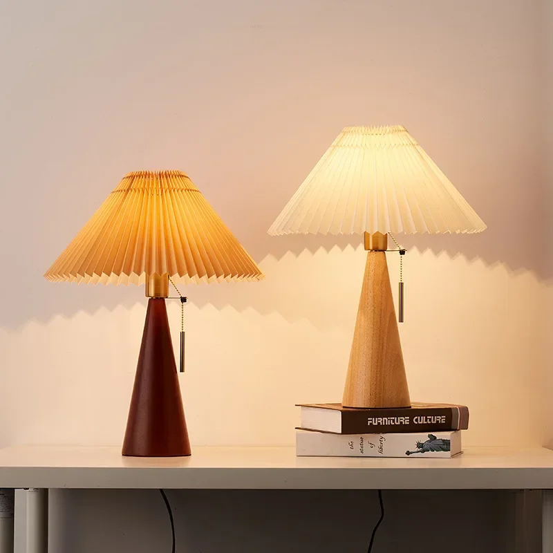 Retro Pleated Table Lamp Nordi - Lighting Decor Home ulasan dan harga