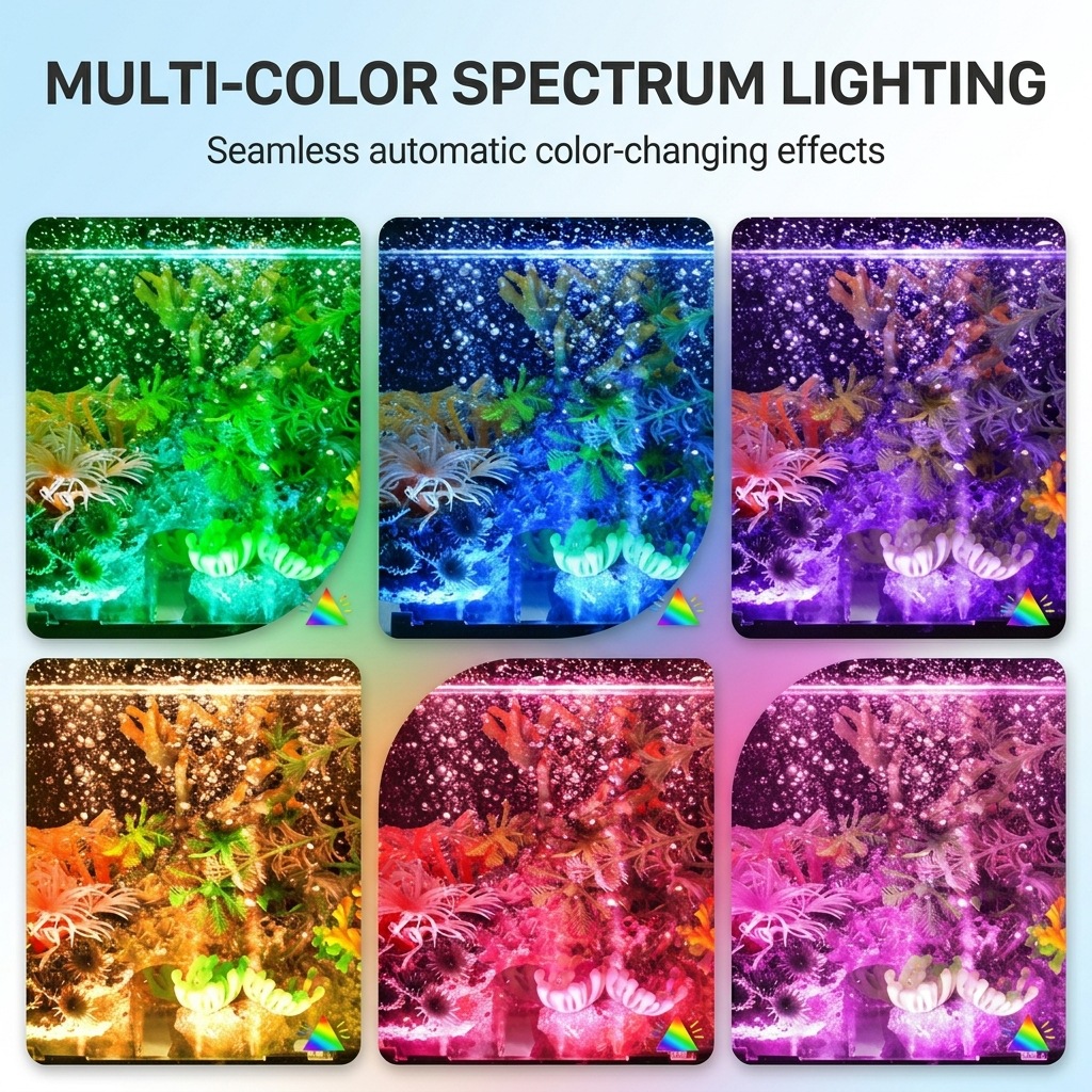 USB LED Aquarium Air Bubble Li - Colour Changing Bulb ulasan dan harga