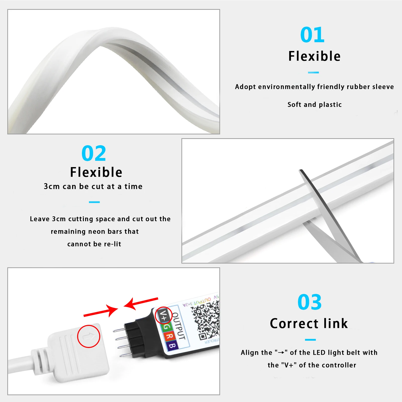 1-5m RGB LED Neon Strip Light  - Lighting Design Decor ulasan dan harga
